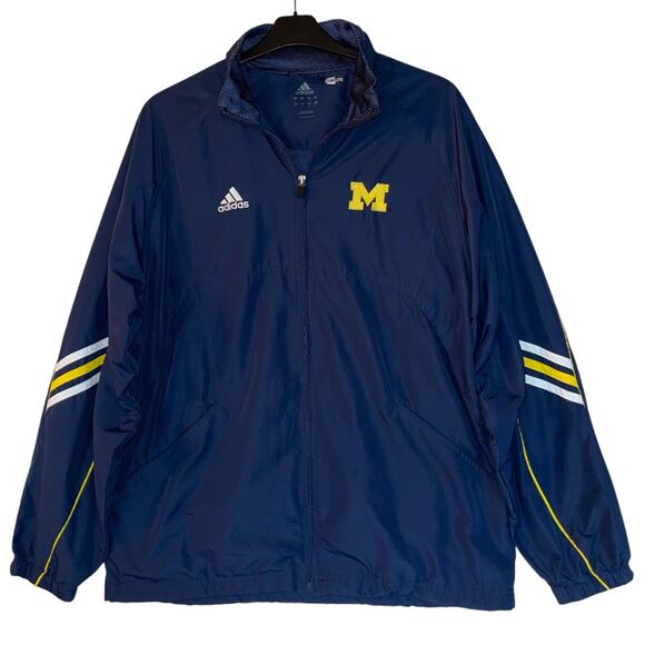 University of Michigan Adidas Windbreaker Jacket U of M Wolverines Unisex - Picture 6 of 10